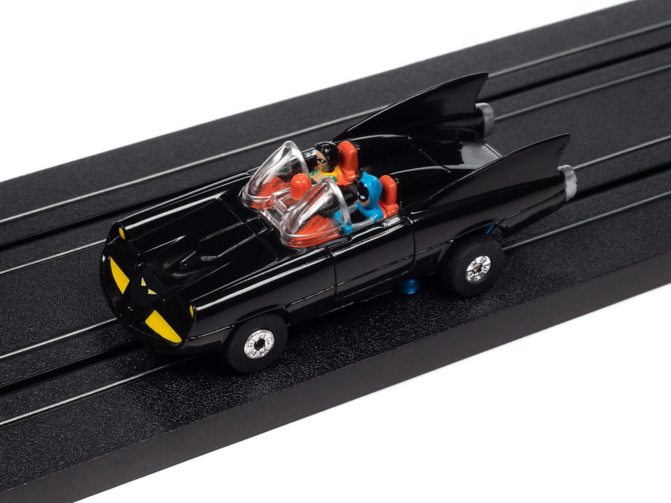 Thumbnail: Auto World 2023 Release 1 Silver Screens Classic Comics Black Batmobile SC395
