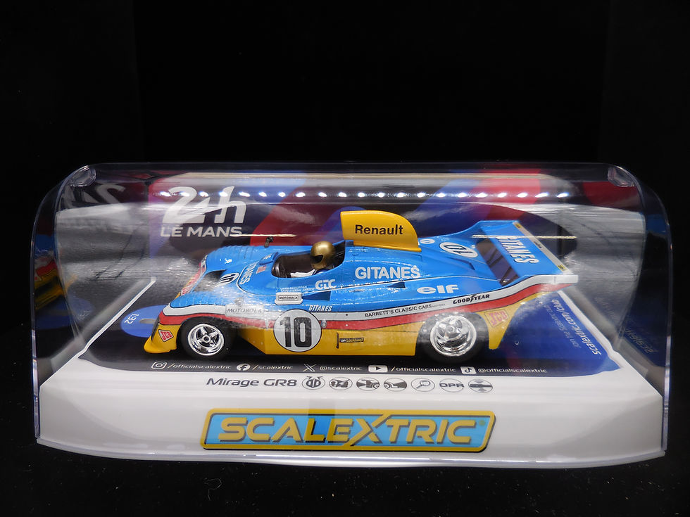 Thumbnail: Scalextric Mirage GR8 Le Mans '77 Second Place Finish 1:32 Slot Car DPR C4444