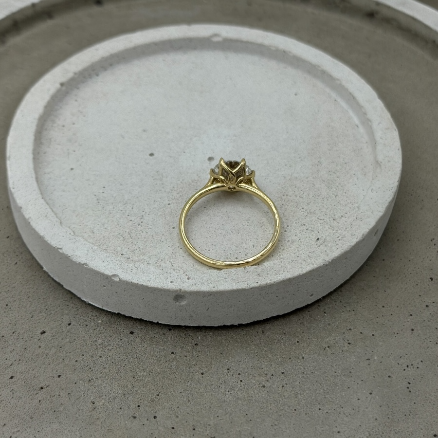 Złoty Pierścionek z Diamentem 1.66ct VS2/G