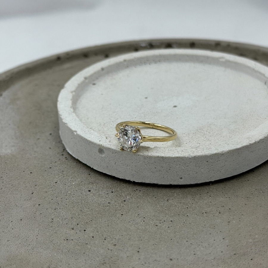 Złoty Pierścionek z Diamentem 1.66ct VS2/G