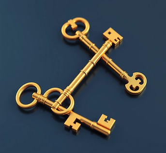 Three Golden Keys crossing each other.jpg