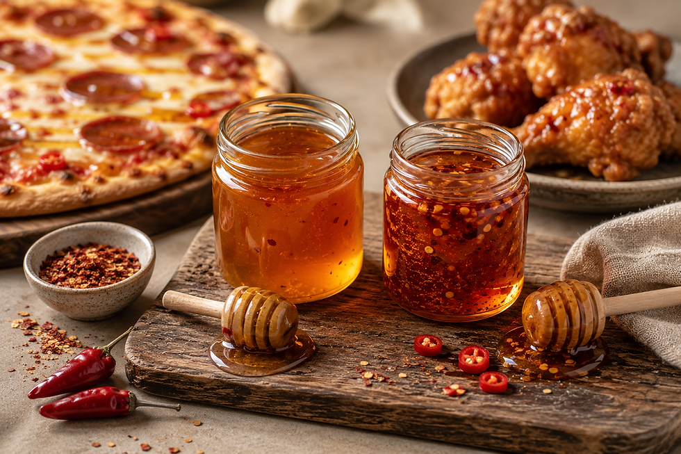 chilli honey and pizza