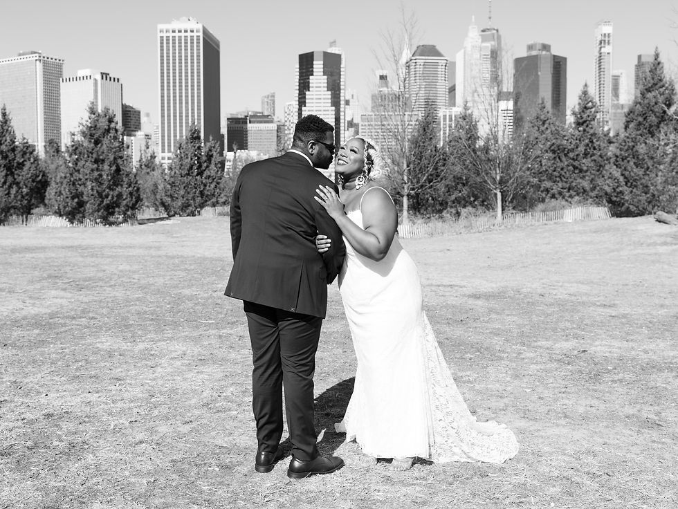 Brian Lucien and Danielle Reed at Pier 3 in Brooklyn Bridge Park