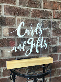 "Cards and Gifts" Acrylic Sign