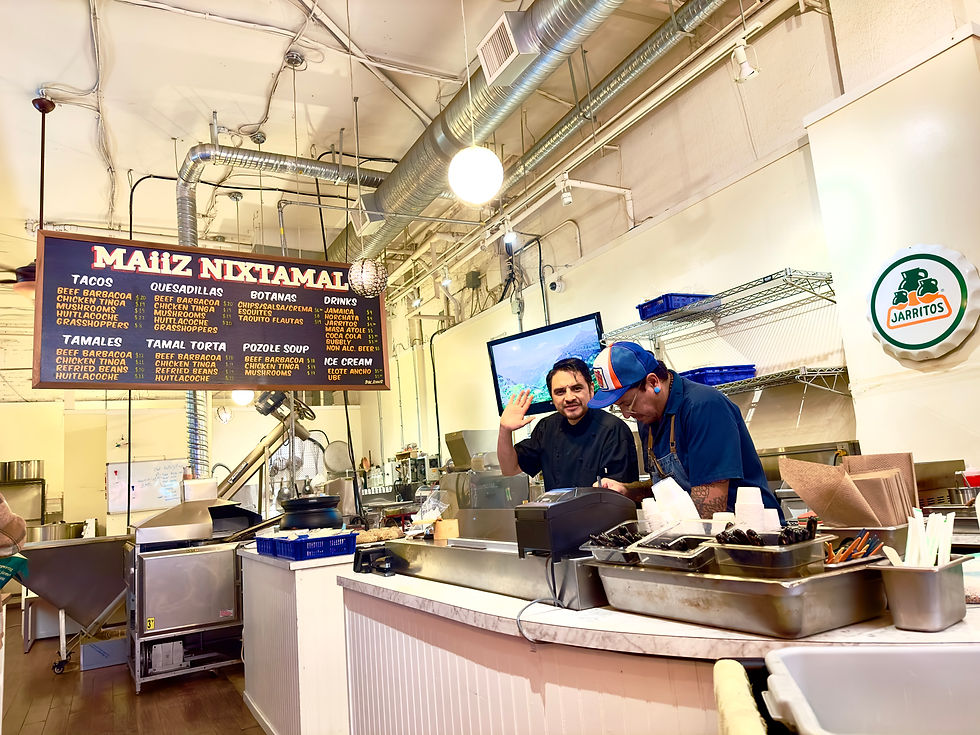 Israel Alvarez Molina at work in his MAiiZ tortilleria and eatery in downtown Victoria