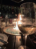 Firepit tables on the cosy covered patio at Fathom make it an alluring spot for cocktails, even in winter