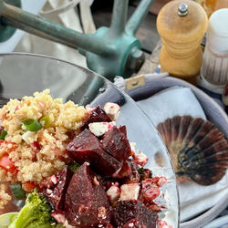 A melange of healthy salads