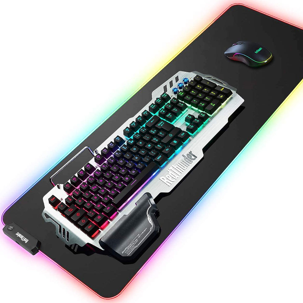 Clavier de Jeu et Souris Combinés Avec Tapis de Souris, Clavier Semi-mécanique R