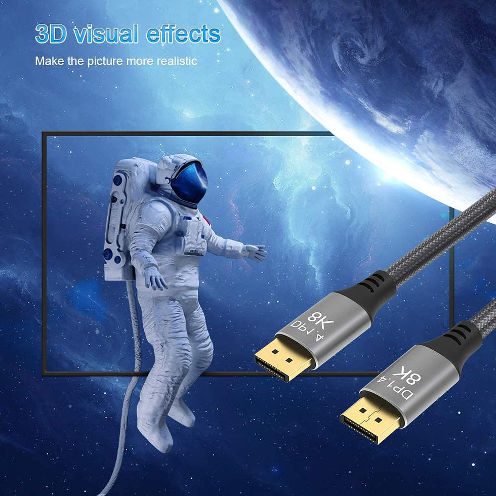 Miniature : Cable Displayport 1.4 Ultra HD 8K 3m, DP Cable Mâle Mâle Haute Vitesse 32,4 Gbit