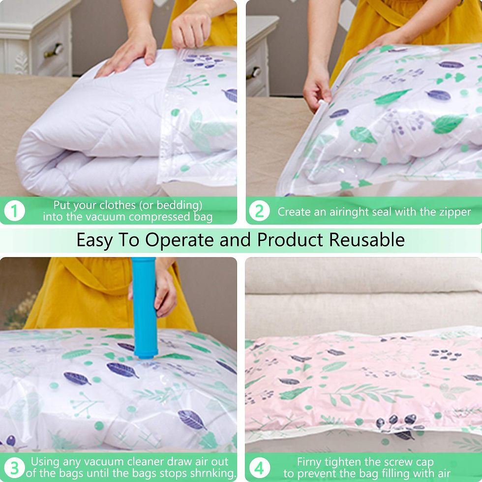 Miniature : Sac de Rangement sous Vide avec Pompe sous Vide - Sac Compression Voyage Couette
