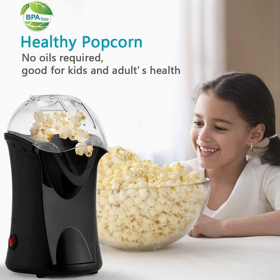 Miniature : Machine à Pop Corn 1200W, Air chaud sans huile avec Tasse à mesurer et Housse dé