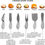 Miniature : Couteaux à Fromage Premium I Set Complet 6 Pièces en Acier Inoxydable