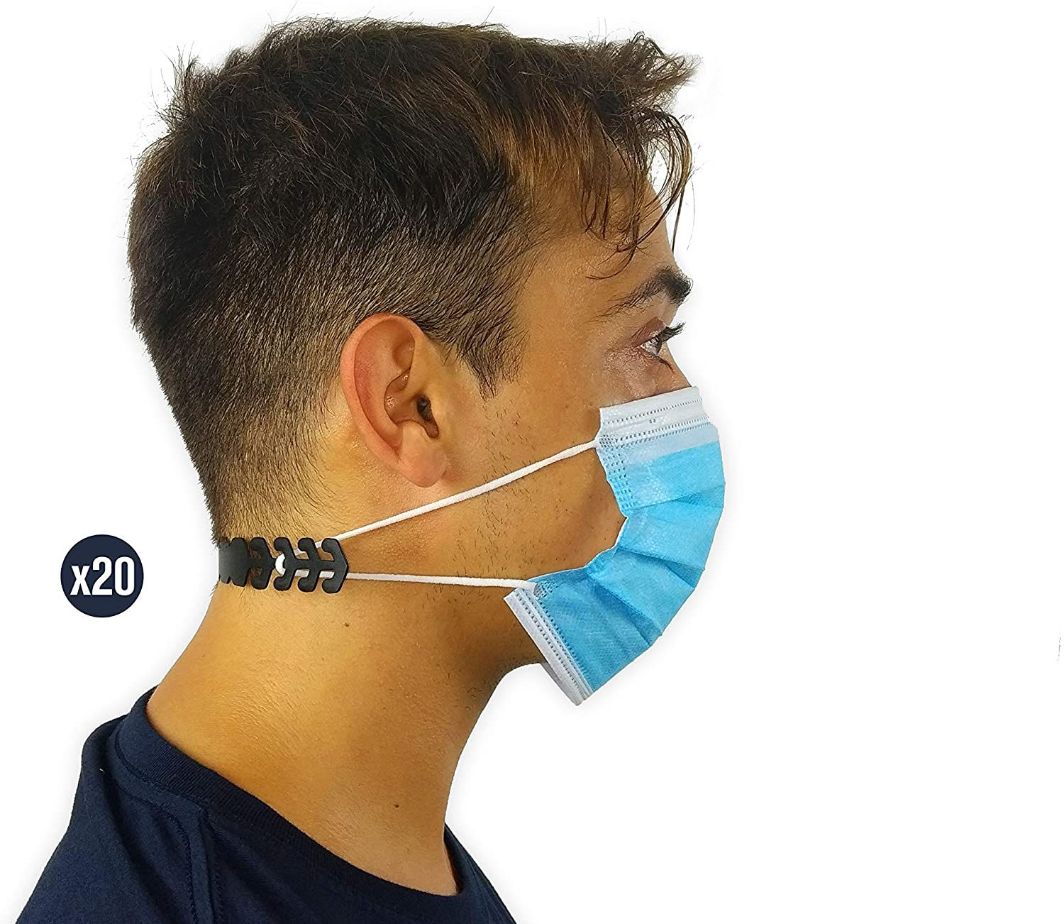 Crochet Masque (20 unités), Extenseur Masque, Protecteur Oreille Masque, Sangles