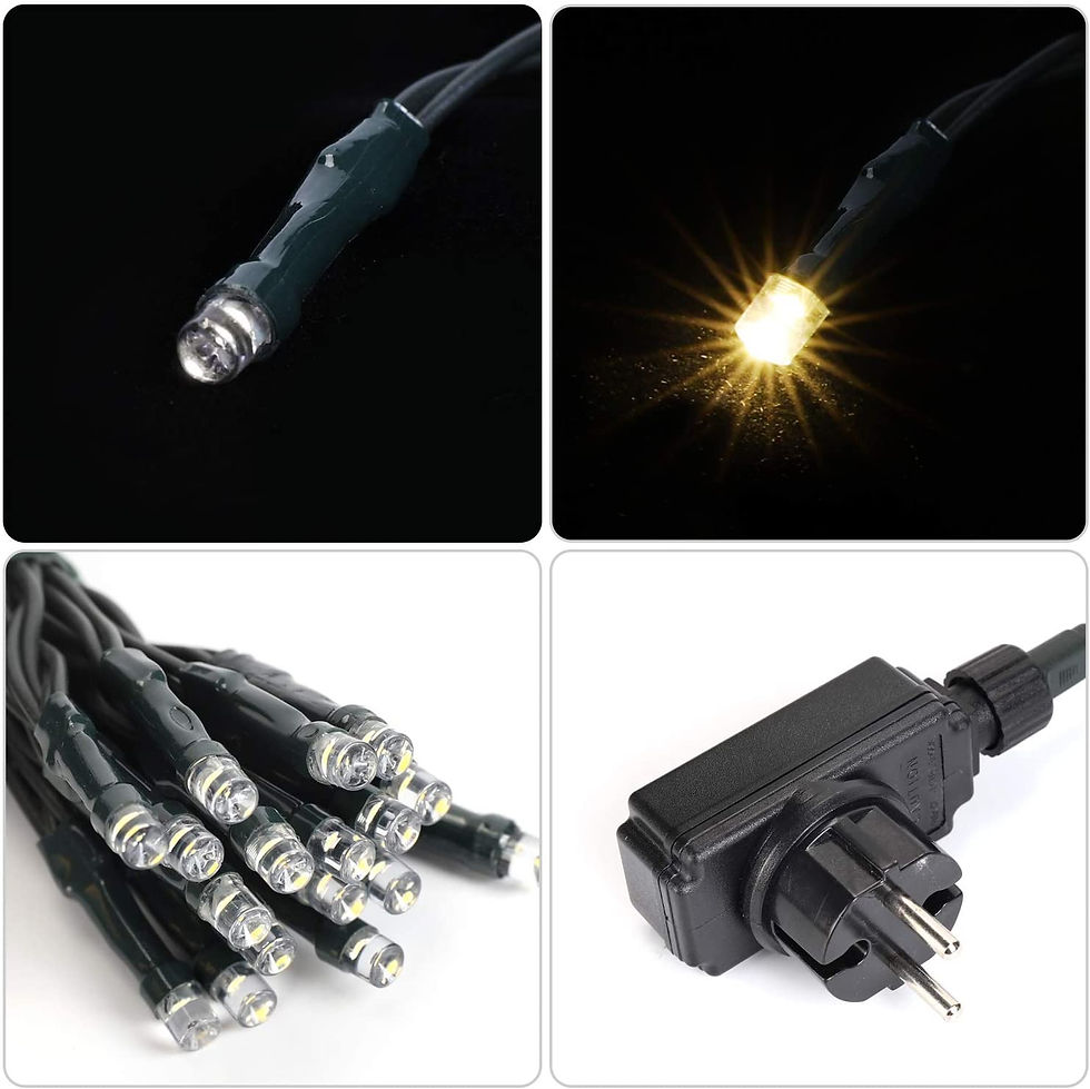 Miniature : 2m x 8 guirlande lumineuse exterieur lumières 280 LEDs, 2m Long + 5m câble d'ali