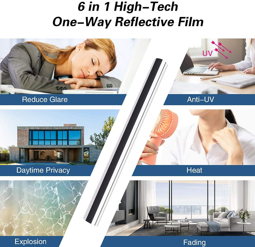 Miniature : Film Miroir Fenêtre sans Tain, Opaque Film de Protection Anti-UV Anti-Regard Con