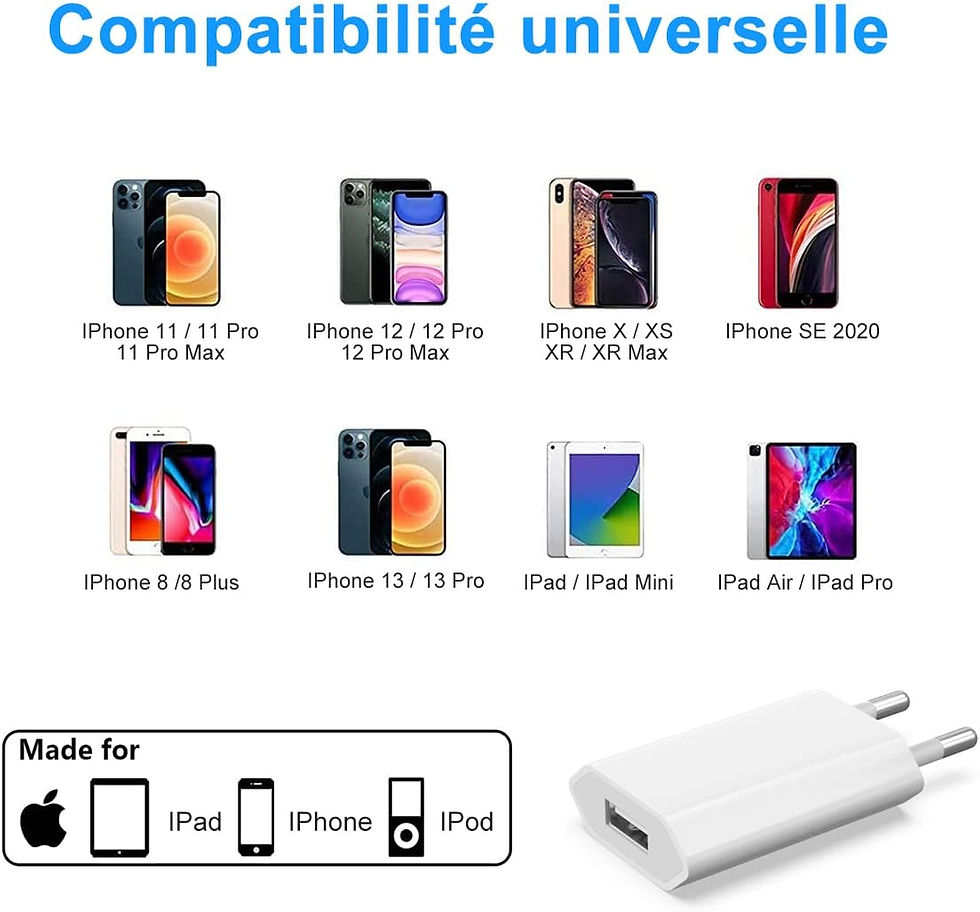 Miniature : Prise USB Secteur (2 Packs) Chargeur Adaptateur Secteur USB Universel 5V1A