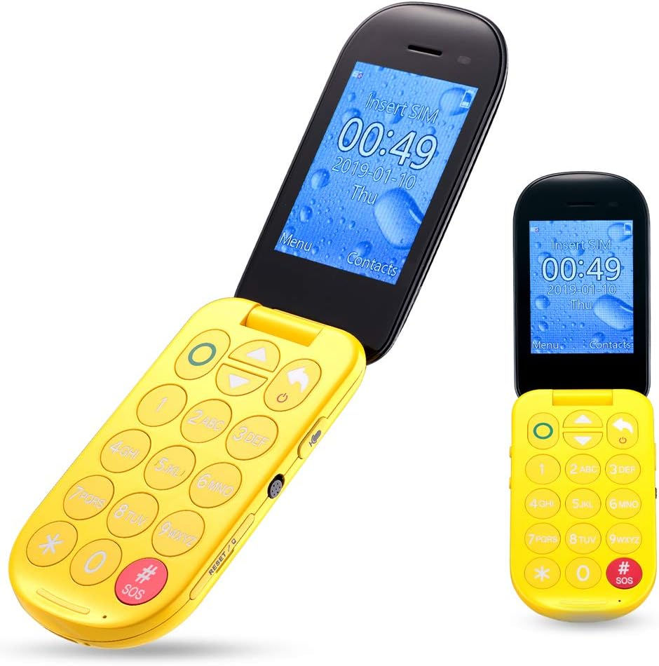 Miniature : Téléphone portable pliable pour senior ISHEEP E20 avec gros boutons Téléphone à