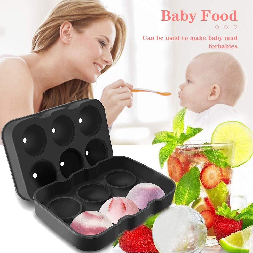 Miniature : Bac à Glaçons Silicone, Gros Glaçon avec Couvercle, Set De 2 Bacs À Démoulage Fa
