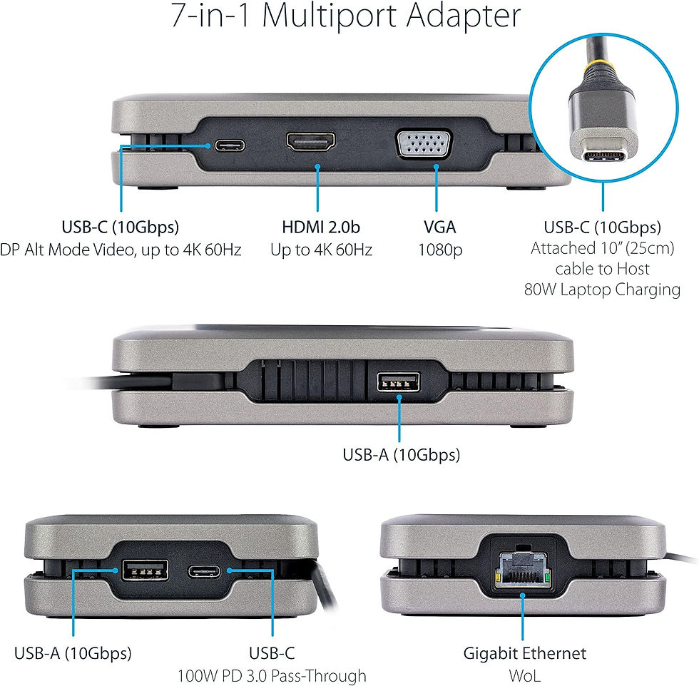 Miniature : Station d'Accueil USB C avec Sortie Vidéo USB-C DP Alt Mode/4K HDMI 2.0/VGA