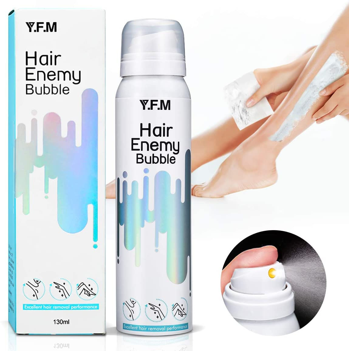 Spray d'Épilation,Y.F.M, Mousse Dépilatoire, Crème Dépilatoire, Formule Doux, An