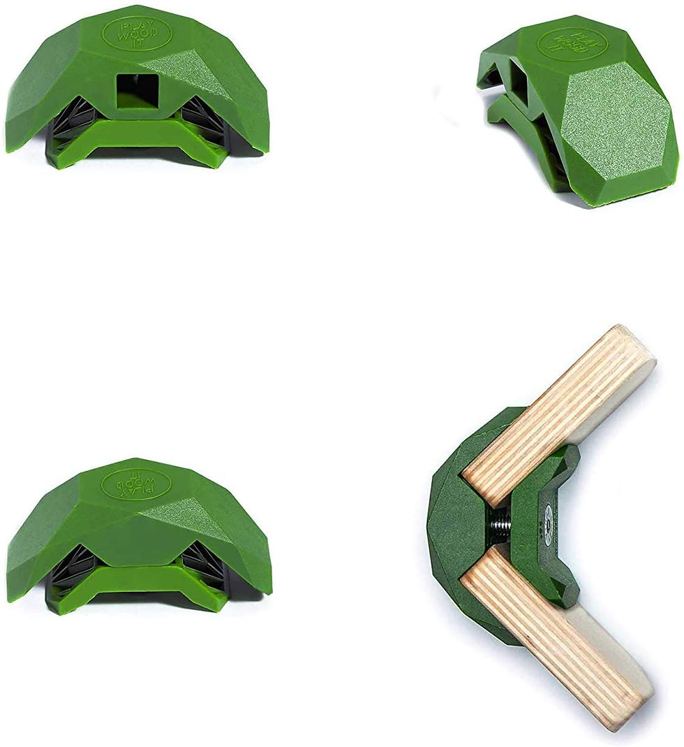 Kit pour Construire avec 4 Connecteurs Angulaires, Crampons en Plastique avec Vi