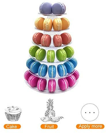 Miniature : Présentoir à macarons à 6 étages, présentoir à gâteaux, nourriture pour mariage