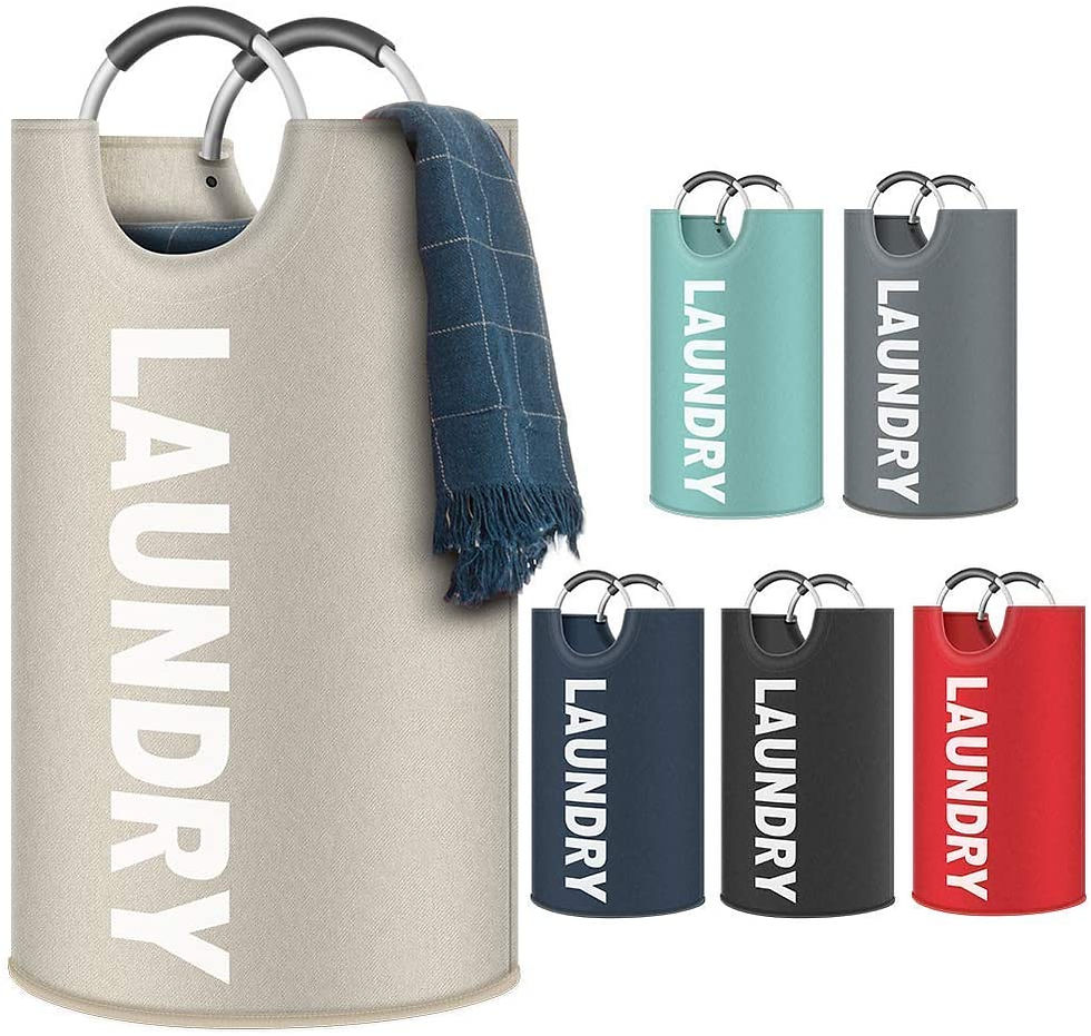 Panier à Linge 82L, Pliable Sac à Linge, Grande Capacité Corbeilles à Linge pour