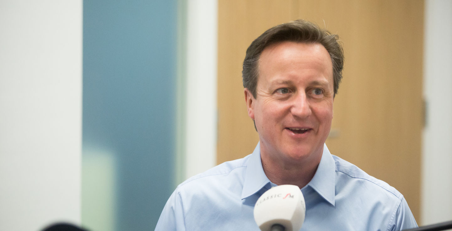 David Cameron during a Classic FM Interview