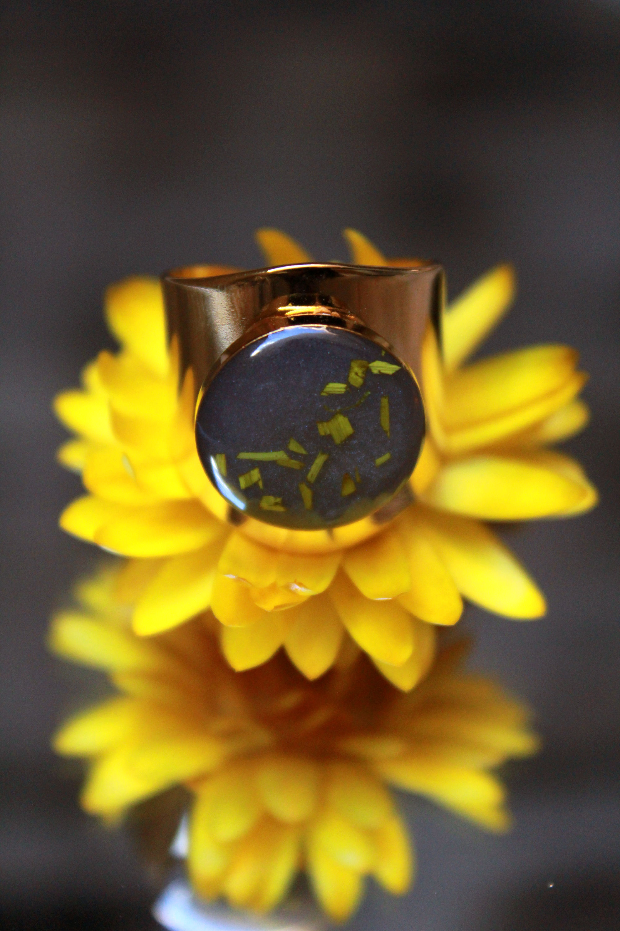 Bague fleurs séchées
