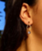 boucles d'oreilles fleurs séchées pour femme