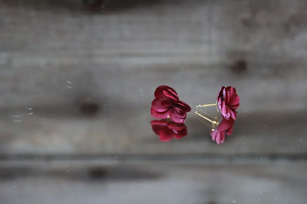 boucles d'oreilles fleurs stabilisées