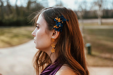 Peigne fleurs séchées