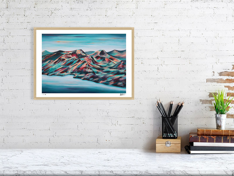Thumbnail: Catbells Painting. Lake District impressionist mountain landscape paintings. Limited edition fine art print