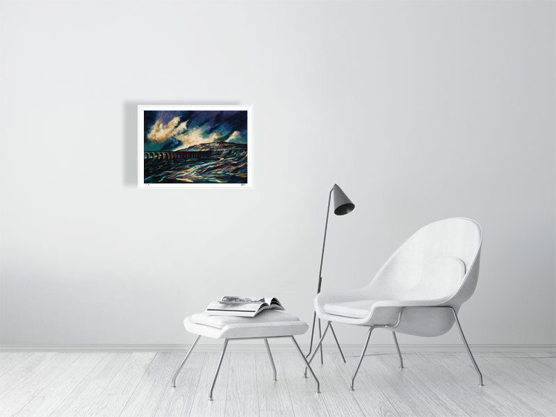 Thumbnail: Vibrant and expressive Whernside painting from the Yorkshire Three Peaks Collection. Fine art prints.