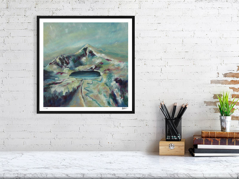 Thumbnail: Moelwyn Mawr Painting. Snowdonia Eryri & Welsh impressionist mountain landscape painting. Limited edition fine art print