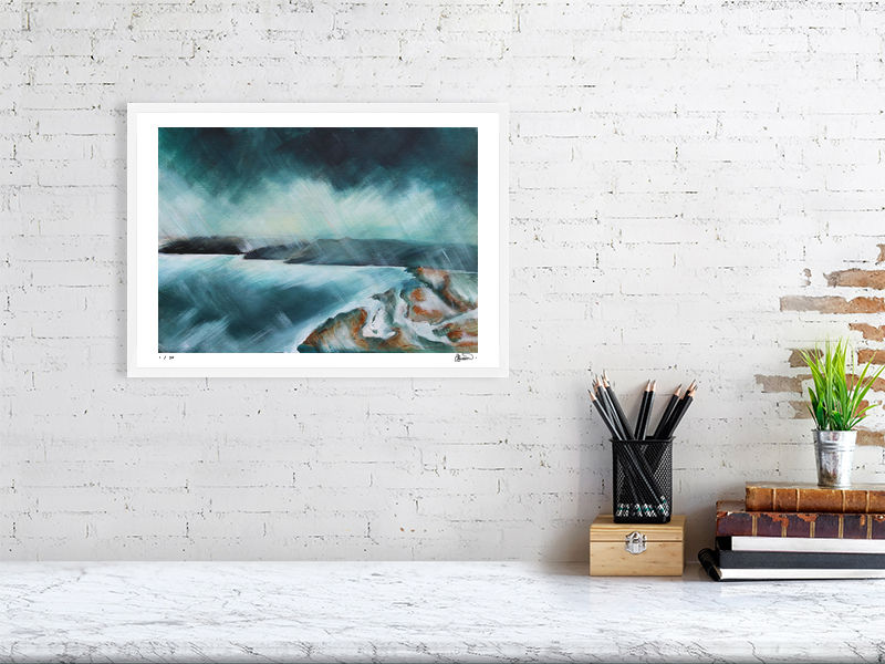 Thumbnail: Expressive and atmospheric painting of Loch Broom, Scotland. Available to buy as original painting and prints.