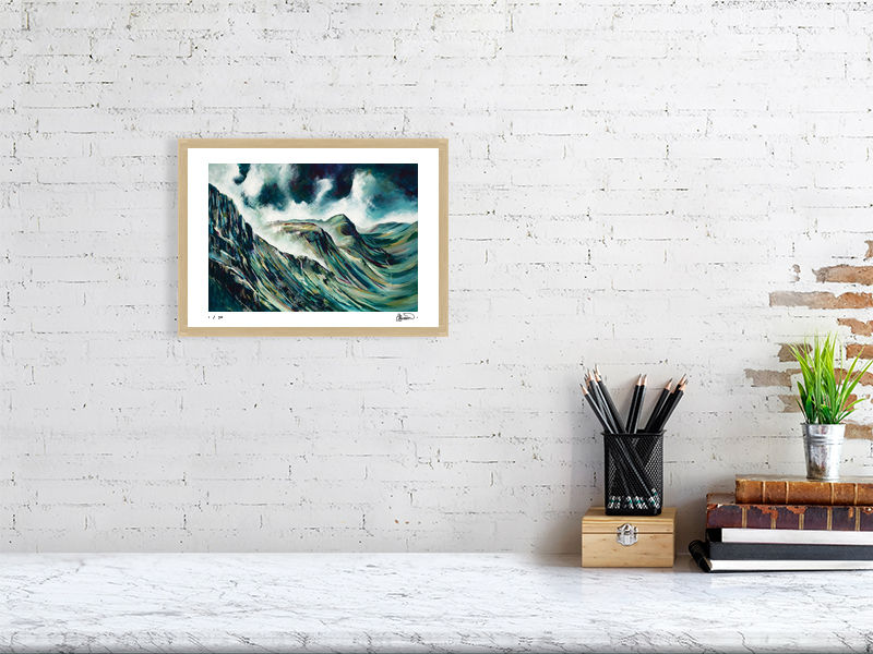Thumbnail: Great Gable, Kirk Fell, Windy Gap Painting. Lake District mountain landscape paintings. Limited edition fine art print