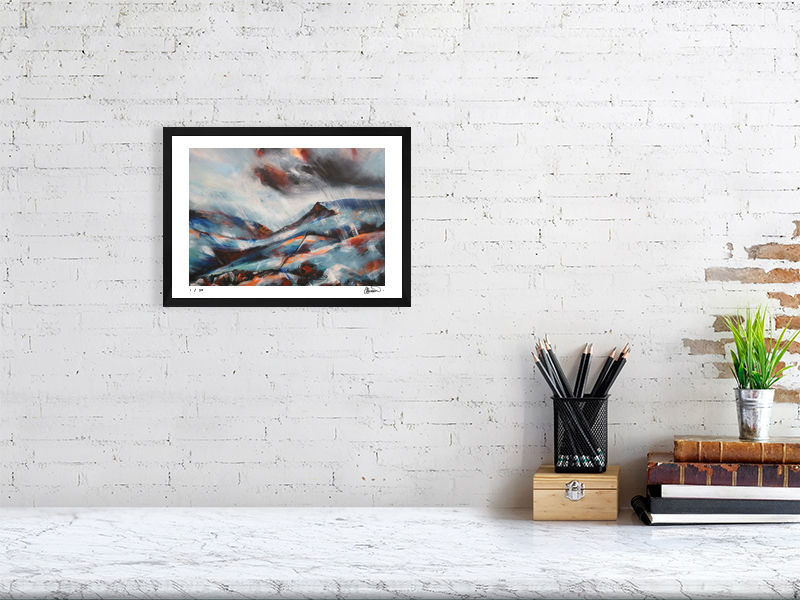 Thumbnail: View from Great Calva Painting. Lake District impressionist mountain landscape paintings. Limited edition fine art print