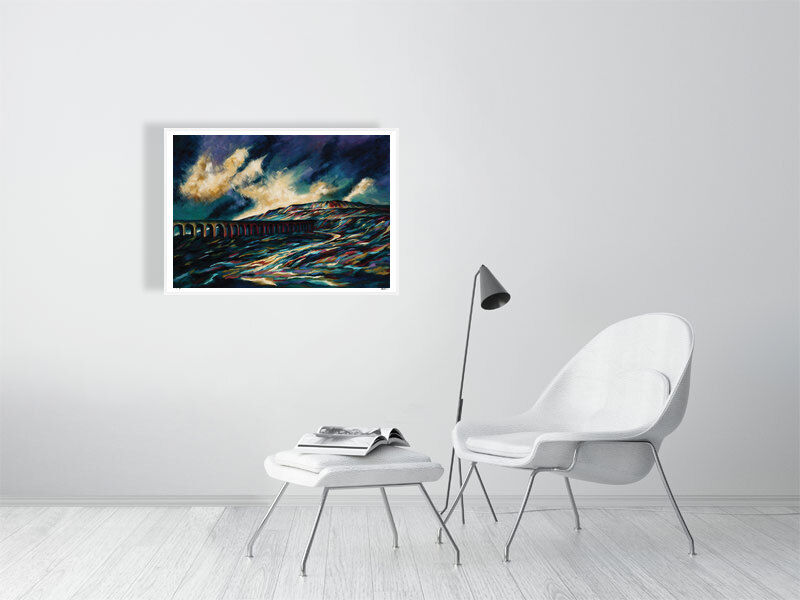 Thumbnail: Vibrant and expressive Whernside painting from the Yorkshire Three Peaks Collection. Fine art prints.