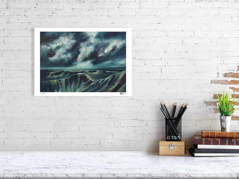 Thumbnail: Fan y Big Painting. Welsh mountain landscape painting. Limited edition fine art print