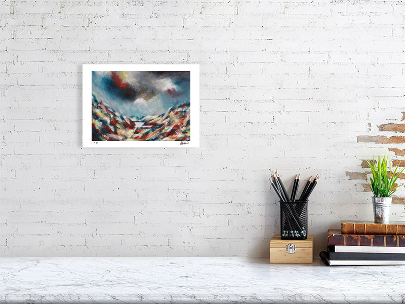 Thumbnail: Buttermere Painting. Lake District impressionist mountain landscape paintings. Limited edition fine art print