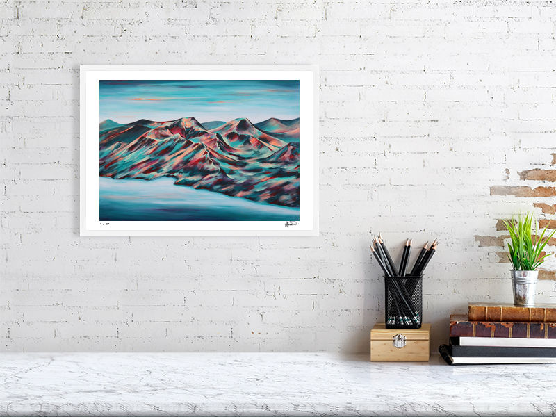 Thumbnail: Catbells Painting. Lake District impressionist mountain landscape paintings. Limited edition fine art print