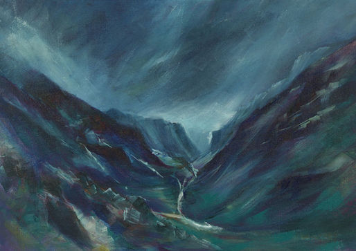 How the paintings develop - Llanberis & The Pyg Track
