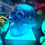 Thumbnail: Black & Silver skull on Blue LED base