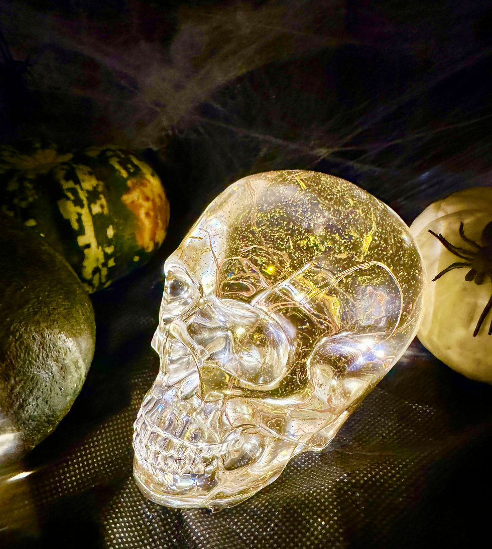 Thumbnail: Gold skull LED side profile right