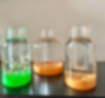 Flower Bud Vases. Green and orange, small or large