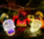 Trio of Lit Up LED Skulls