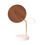 Thumbnail: Tunto Ballon, table lamp with golden frame, marble, walnut panel and LED light.