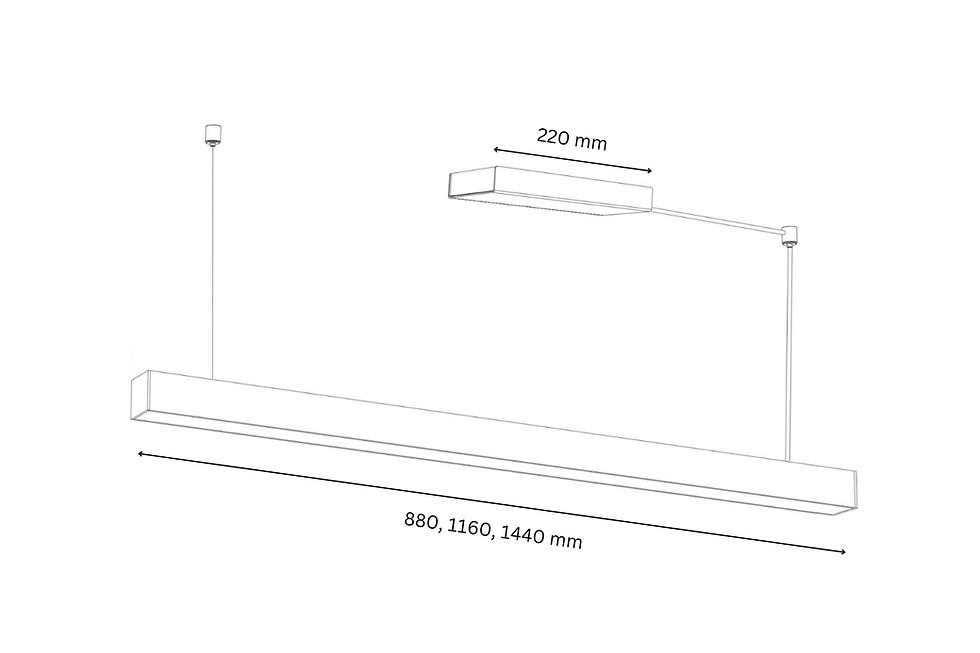 Thumbnail: Dimensional technical drawing and engineering schematic showing the mounting profile and installation details for a linear li
