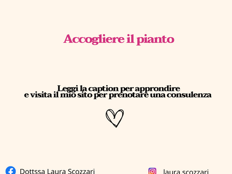 Accogliere il pianto